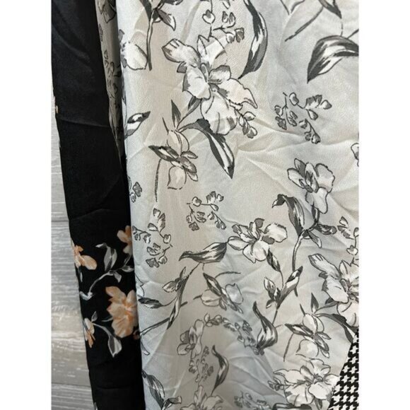 Asymmetric Printed MIDI Skirt Black Size 14 by Calvin Klein - Picture 7 of 8